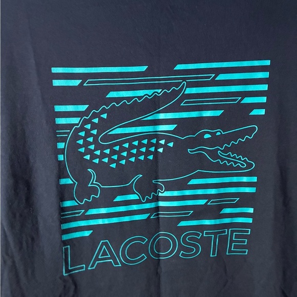 Lacoste Men's Navy Graphic T-Shirt XXL - Picture 8 of 15
